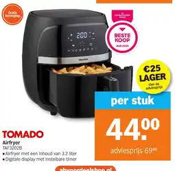 Albert Heijn TOMADO Airfryer TAF3202B aanbieding