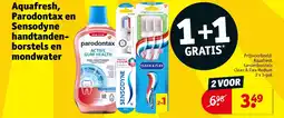 Kruidvat Aquafresh parodontax en sensodyne handtanden borstels en mondwater aanbieding