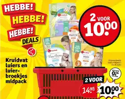 Kruidvat Kruidvat luiers en luier broekjes midpack aanbieding