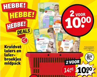 Kruidvat Kruidvat luiers en luier broekjes midpack aanbieding