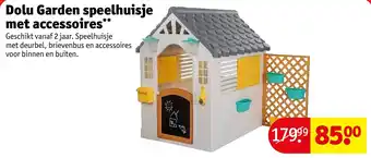 Kruidvat Dolu Garden speelhuisje met accessoires aanbieding