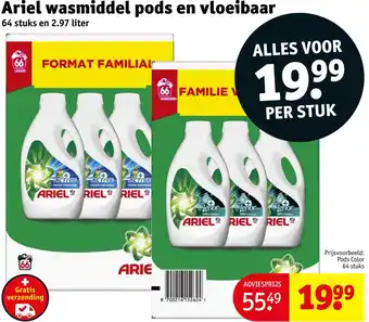 Kruidvat Ariel wasmiddel pods en vloeibaar aanbieding