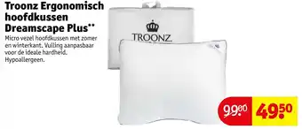 Kruidvat Troonz ergonomisch hoofdkussen dreamscape plus aanbieding