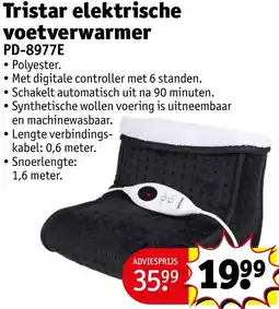 Kruidvat Tristar elektrische voetverwarmer PD-8977E aanbieding