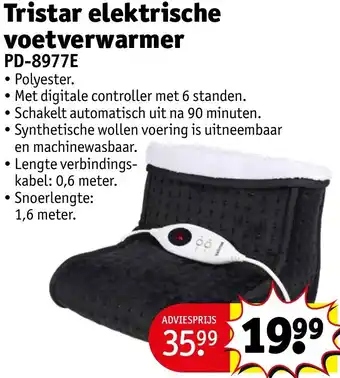 Kruidvat Tristar elektrische voetverwarmer PD-8977E aanbieding