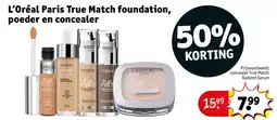 Kruidvat L'oréal paris true match foundation, poeder en concealer aanbieding