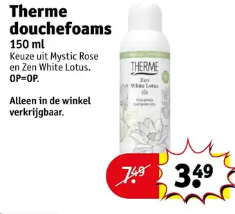 Kruidvat Therme douchefoams aanbieding