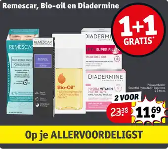 Kruidvat Remescar bio oil en diadermine aanbieding