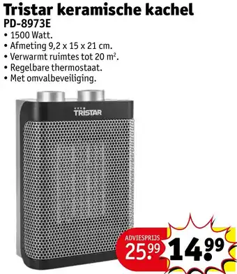 Kruidvat Tristar keramische kachel PD-8973E aanbieding