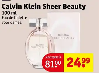 Kruidvat Calvin klein sheer beauty aanbieding