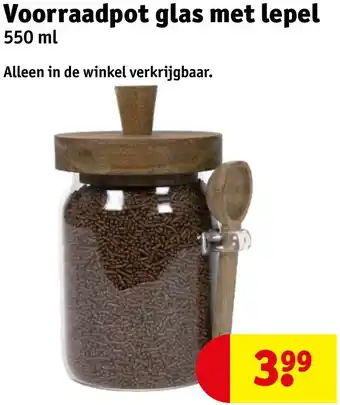 Kruidvat Voorraadpot glas met lepel aanbieding