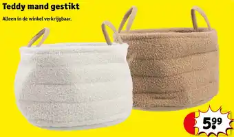 Kruidvat Teddy mand gestikt aanbieding