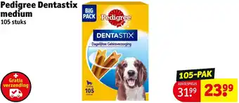 Kruidvat Pedigree Dentastix medium aanbieding