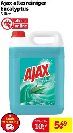 Kruidvat Ajax allesreiniger Eucalyptus aanbieding