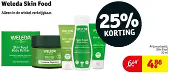 Kruidvat Weleda Skin Food aanbieding