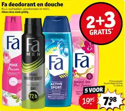 Kruidvat Fa deodorant en douche aanbieding