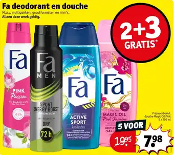 Kruidvat Fa deodorant en douche aanbieding