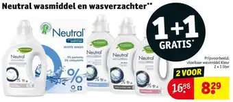 Kruidvat Neutral wasmiddel en wasverzachter aanbieding