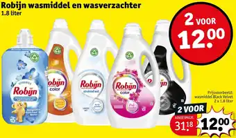 Kruidvat Robijn wasmiddel en wasverzachter aanbieding