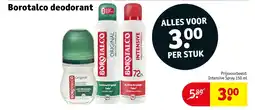 Kruidvat Borotalco deodorant aanbieding