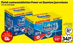 Kruidvat Finish vaatwastabletten Power en Quantum jaarvolume aanbieding