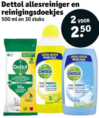 Kruidvat Dettol allesreiniger en reinigingsdoekjes aanbieding