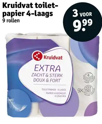 Kruidvat Kruidvat toiletpapier 4-laags aanbieding