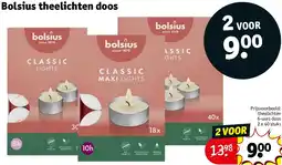 Kruidvat Bolsius theelichten doos aanbieding