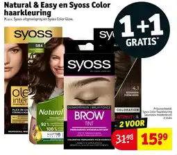 Kruidvat Natural & easy en syoss color aanbieding