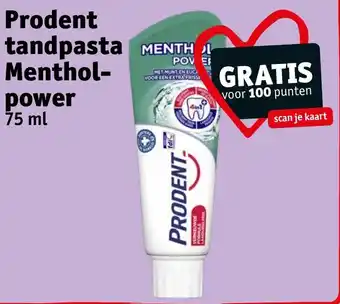 Kruidvat Prodent tandpasta menthol power aanbieding