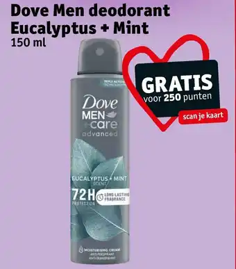 Kruidvat Dove men deodorant eucalyptus + mint aanbieding