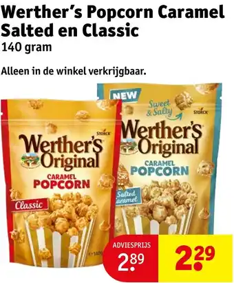 Kruidvat Werther's Popcorn Caramel Salted en Classic aanbieding