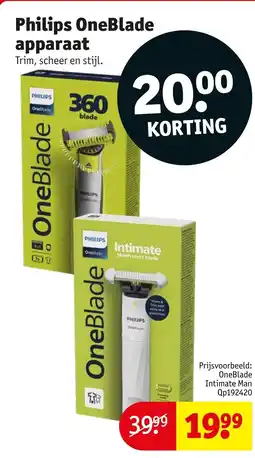 Kruidvat Philips OneBlade apparaat aanbieding