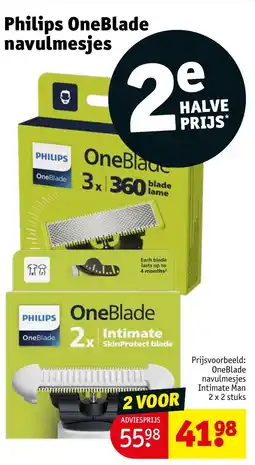 Kruidvat Philips oneblade navulmesjes aanbieding