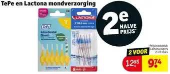 Kruidvat TePe en Lactona mondverzorging aanbieding