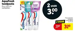 Kruidvat Aquafresh tandpasta aanbieding