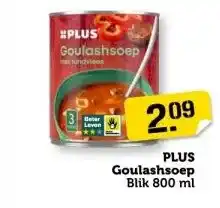 Coop Plus goulashsoep aanbieding