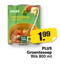 Coop Plus groentesoep aanbieding