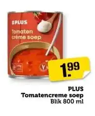 Coop Plus tomatencrème soep aanbieding