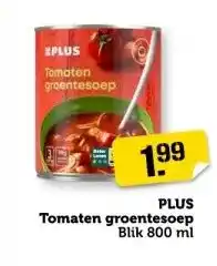 Coop Plus tomaten groentesoep aanbieding