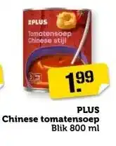 Coop Plus tomatensoep chinese stijl aanbieding