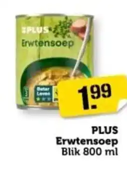 Coop Plus erwtensoep aanbieding