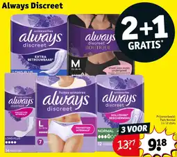 Kruidvat Always Discreet aanbieding