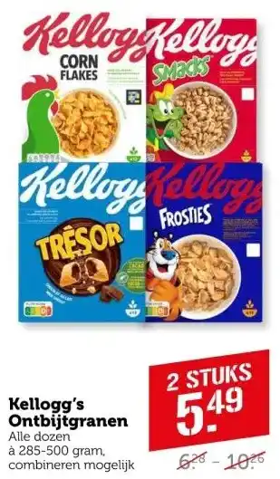 Coop Kellogg's ontbijtgranen aanbieding