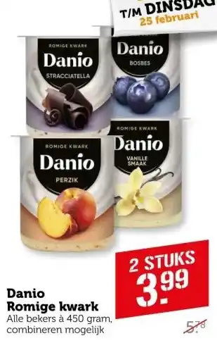 Coop Danio romige kwark aanbieding