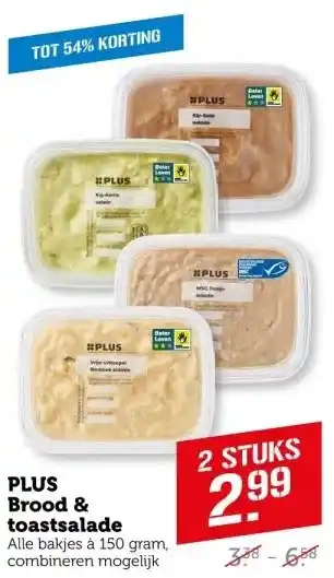 Coop Plus brood & toastsalade aanbieding