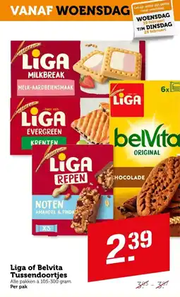 Coop Liga of belvita tussendoortjes aanbieding