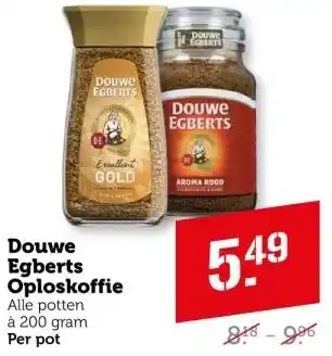 Coop Douwe egberts oploskoffie aanbieding