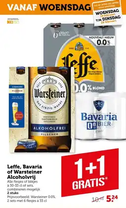 Coop Leffe bavaria of warsteiner alcoholvrij aanbieding