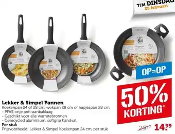 Coop Lekker & simpel pannen aanbieding